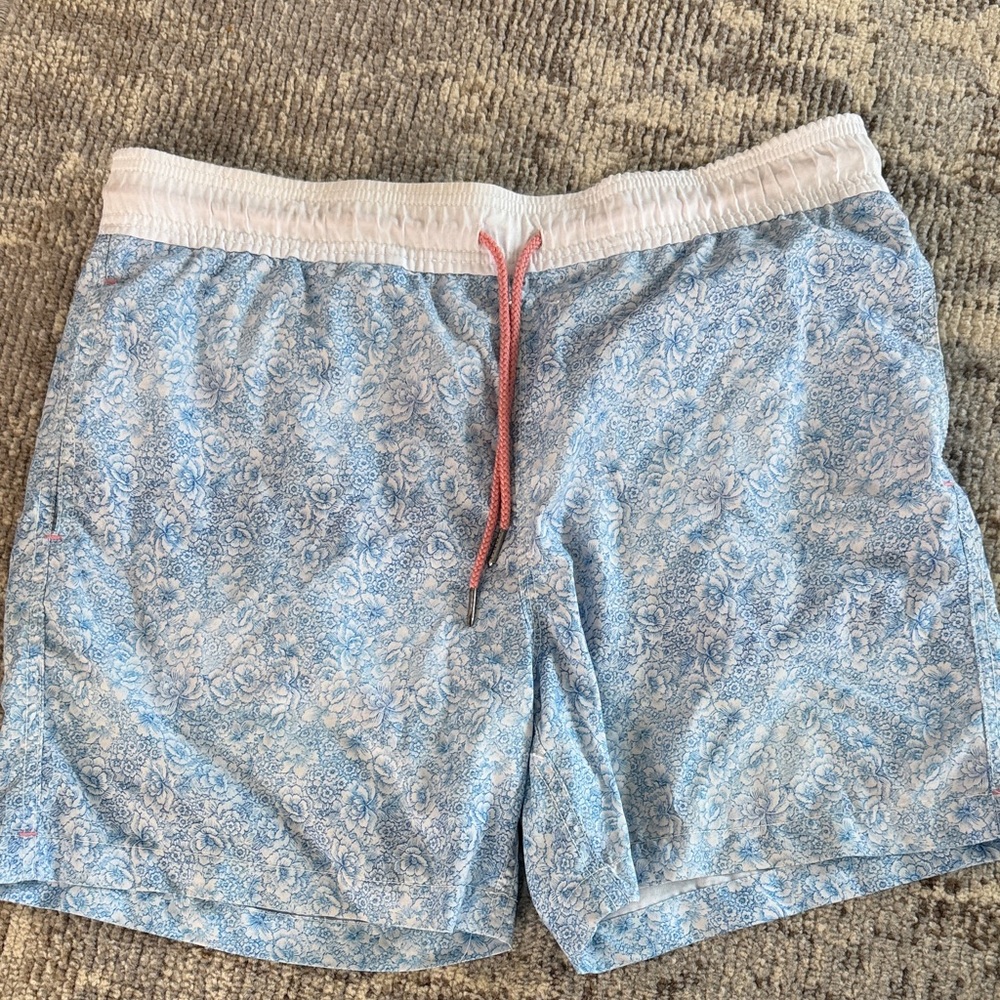 Venroy Light Blue Floral Swim Trunks